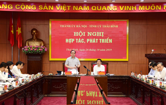 Hà Nội và Thái Bình xác định 12 nội dung tăng cường hợp tác