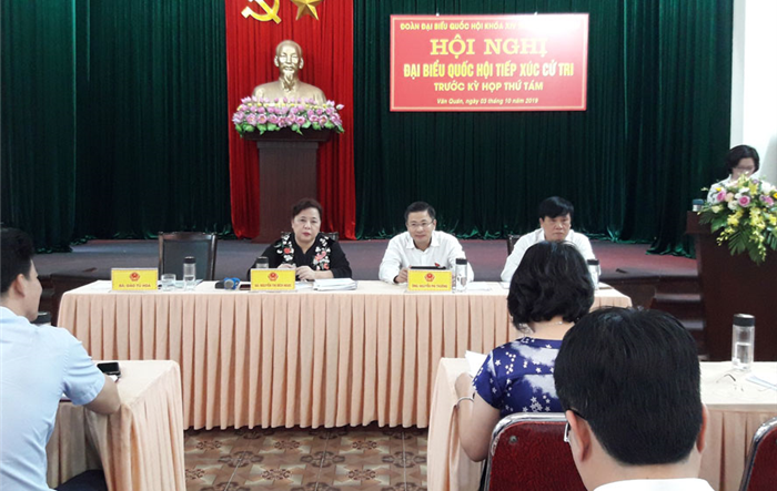 Chủ tịch HĐND thành phố Hà Nội Nguyễn Thị Bích Ngọc tiếp xúc cử tri tại quận Hà Đông