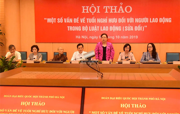 Đoàn đại biểu Quốc hội thành phố Hà Nội: Hội thảo về tuổi nghỉ hưu đối với người lao động trong Bộ luật Lao động (sửa đổi)