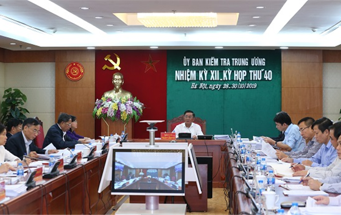 Thông cáo báo chí Kỳ họp 40 của Ủy ban Kiểm tra Trung ương