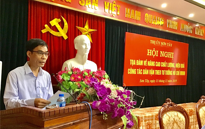 Nâng cao chất lượng, hiệu quả công tác dân vận theo tư tưởng Hồ Chí Minh trên địa bàn thị xã Sơn Tây 