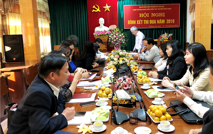 Cụm thi đua Ban Dân vận các huyện phía Nam Thành phố bình xét thi đua năm 2019
