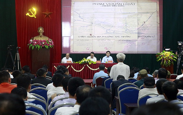Thanh tra Chính phủ và lãnh đạo UBND thành phố Hà Nội đối thoại người dân xã Đồng Tâm