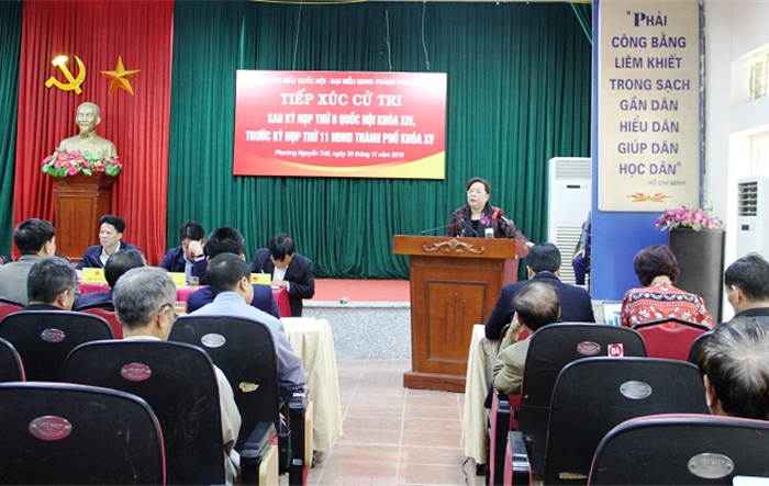 Đại biểu Quốc hội và đại biểu HĐND Thành phố tiếp xúc cử tri tại quận Hà Đông