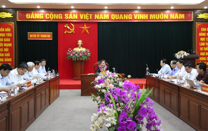 Kiểm tra công tác chuẩn bị Đại hội Đảng bộ các cấp tại huyện Thanh Oai