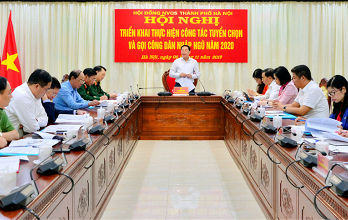 Năm 2020, Hà Nội được giao tuyển chọn gần 6.000 công dân nhập ngũ