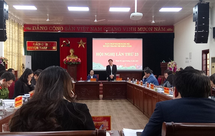Hội nghị Ban Chấp hành Đảng bộ huyện Thanh Trì lần thứ 23 xem xét nhiều nội dung quan trọng