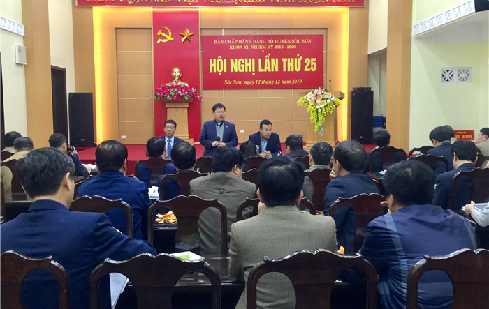 Hội nghị Ban Chấp hành Đảng bộ huyện Sóc Sơn lần thứ 25 