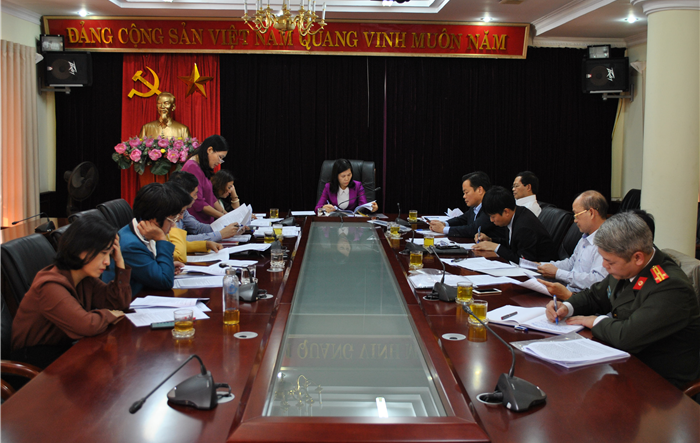 Họp Tiểu ban Văn kiện Đại hội Đảng bộ quận Cầu Giấy lần thứ VI