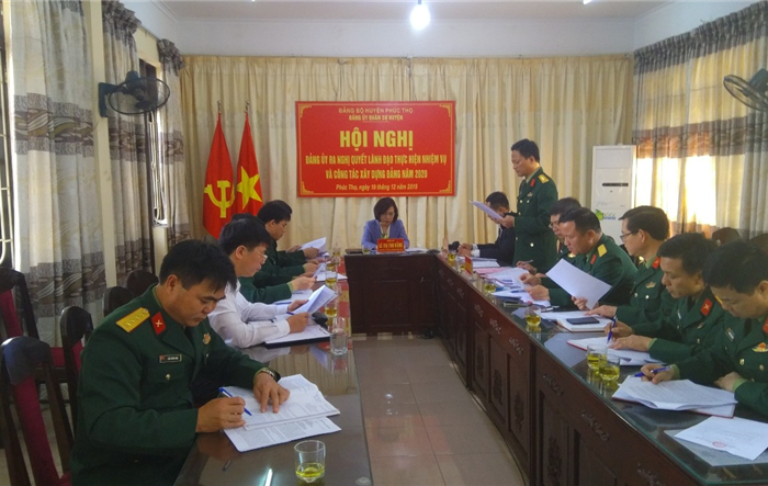 Đảng ủy Quân sự huyện Phúc Thọ triển khai nhiệm vụ năm 2020