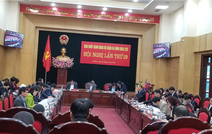 Kỳ họp thứ 19, Ban Chấp hành Đảng bộ quận Ba Đình khóa XXV thành công tốt đẹp