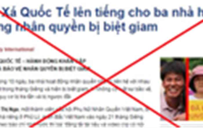 Lại giở trò vu cáo dân chủ, nhân quyền