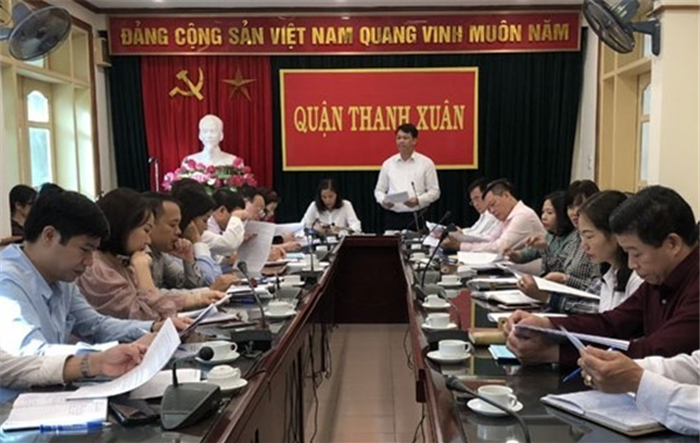 Quận ủy Thanh Xuân họp Tổ công tác chỉ đạo, theo dõi Đại hội Đảng cơ sở nhiệm kỳ 2020-2025