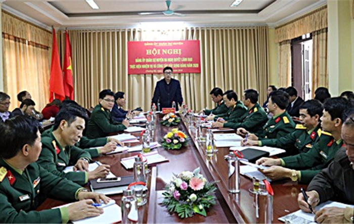 Đảng ủy quân sự huyện Chương Mỹ ra Nghị quyết lãnh đạo thực hiện nhiệm vụ và công tác xây dựng Đảng năm 2020