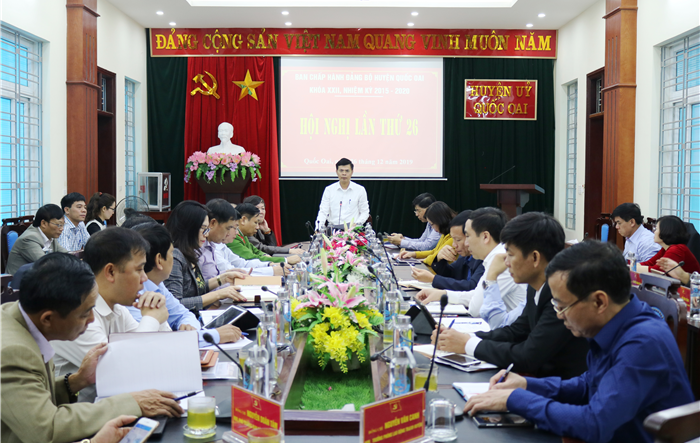 Hội nghị Ban Chấp hành Đảng bộ huyện Quốc Oai lần thứ 26 khóa XXII, nhiệm kỳ 2015-2020