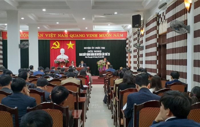 Hội nghị Ban Chấp hành Đảng bộ huyện Phúc Thọ lần thứ 29 xem xét nhiều nội dung quan trọng