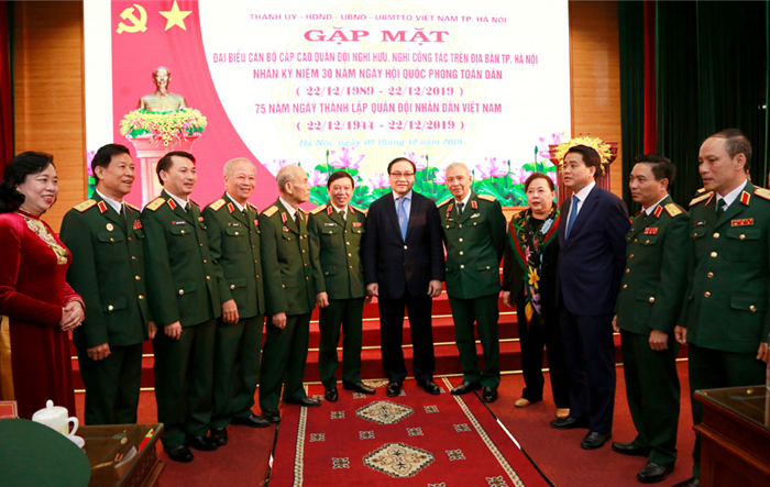Gặp mặt đại biểu cán bộ cấp cao quân đội nghỉ hưu, nghỉ công tác trên địa bàn thành phố Hà Nội