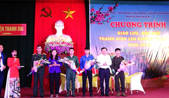 Chương trình giao lưu, gặp mặt thanh niên lên đường nhập ngũ  huyện Thanh Oai năm 2019