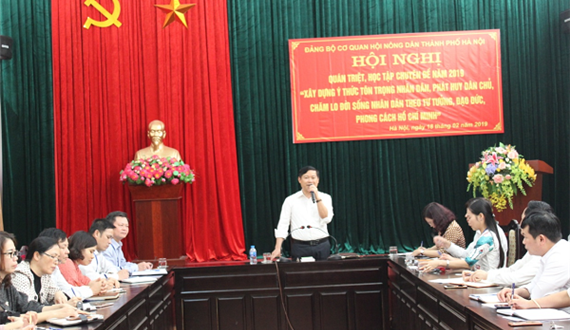 Hội Nông dân thành phố Hà Nội tổ chức học tập chuyên đề năm 2019