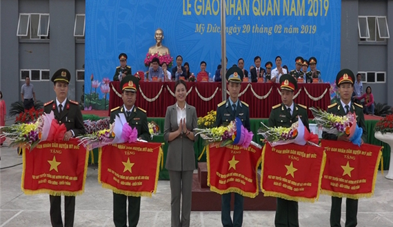 Huyện Mỹ Đức tưng bừng Lễ giao nhận quân năm 2019