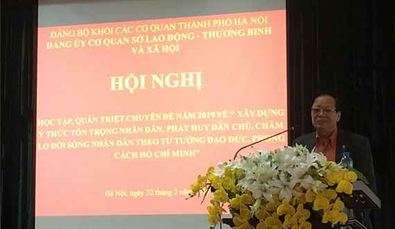 Đảng bộ Sở Lao động – Thương binh và Xã hội học tập, quán triệt chuyên đề năm 2019