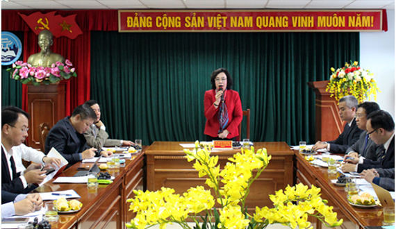 Phó Bí thư Thường trực Thành ủy Hà Nội Ngô Thị Thanh Hằng làm việc với Viện Nghiên cứu phát triển kinh tế - xã hội Hà Nội