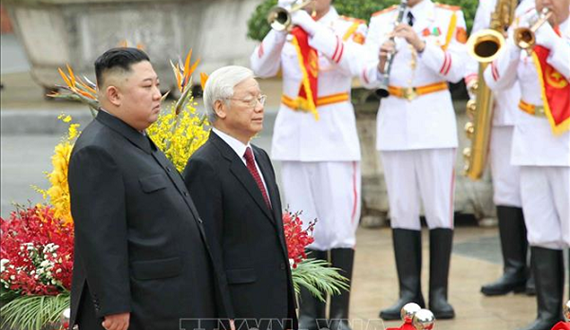 Lễ đón Chủ tịch Triều Tiên Kim Jong-un thăm hữu nghị chính thức Việt Nam
