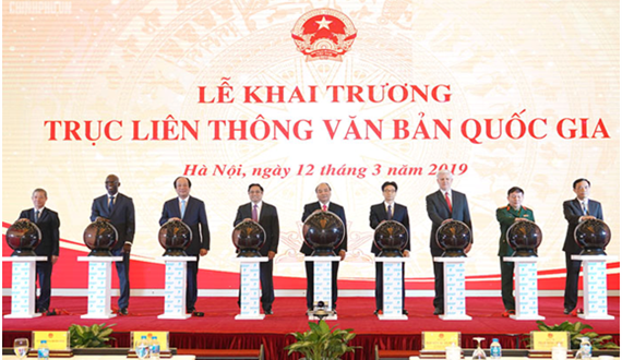 Lễ khai trương Trục Liên thông văn bản quốc gia