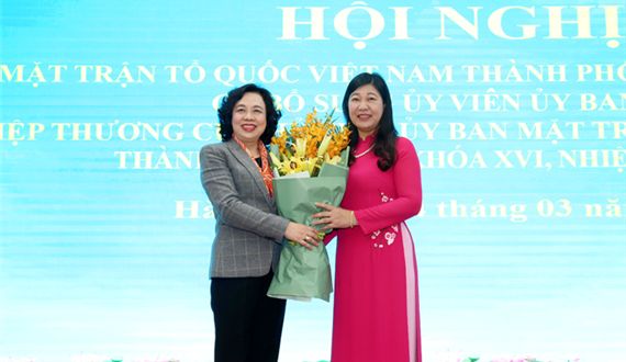 Đồng chí Nguyễn Lan Hương được hiệp thương giữ chức Chủ tịch Ủy ban MTTQ Việt Nam thành phố Hà Nội