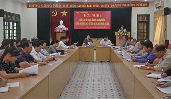 Thị xã Sơn Tây triển khai kế hoạch hưởng ứng Ngày Nước Thế giới và Chiến dịch Giờ trái đất năm 2019