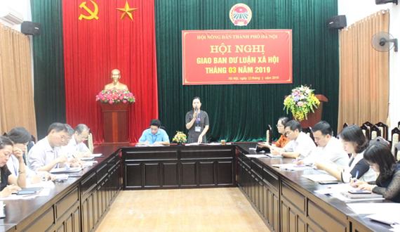Hội Nông dân Thành phố tổ chức Hội nghị giao ban dư luận xã hội tháng 3 năm 2019