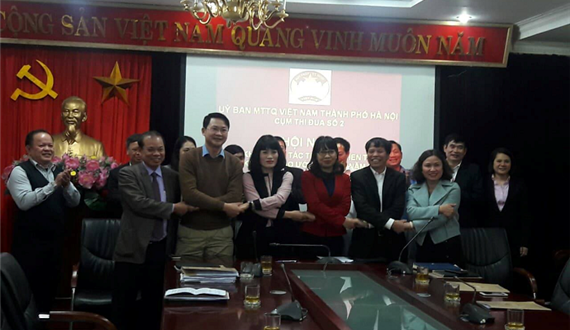Cụm thi đua số 2 Ủy ban MTTQ Việt Nam thành phố Hà Nội ký kết giao ước thi đua năm 2019