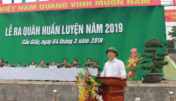 Quận Cầu Giấy tổ chức Lễ ra quân huấn luyện năm 2019