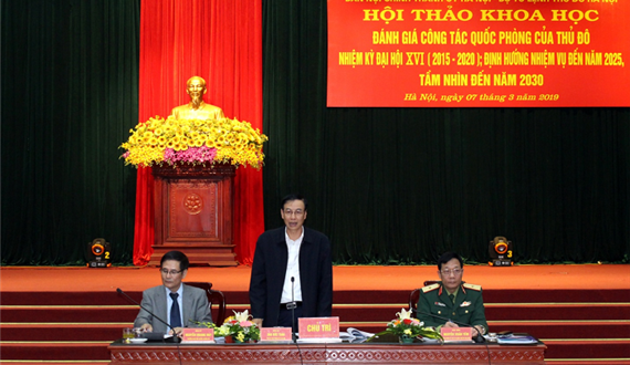 "Đánh giá công tác quốc phòng của Thủ đô nhiệm kỳ Đại hội XVI (2015-2020) định hướng đến năm 2030"