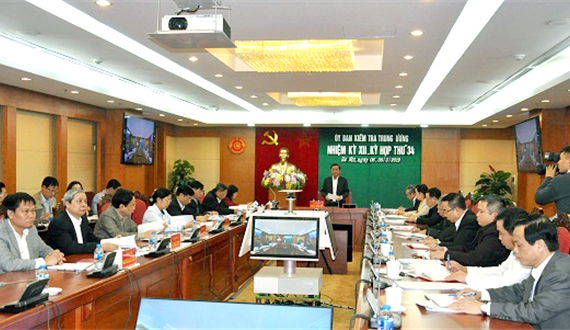 Thông cáo báo chí kỳ họp 34 của Ủy ban Kiểm tra Trung ương