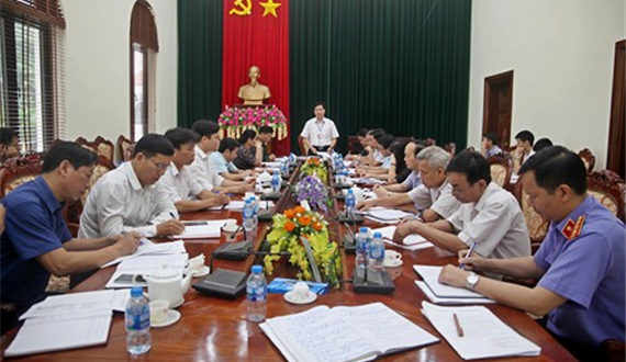 Thị ủy Sơn Tây giao ban công tác nội chính và phòng, chống tham nhũng