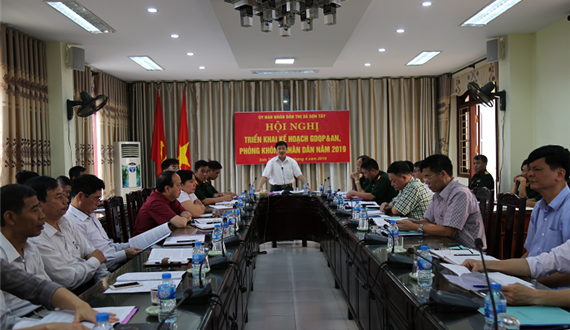 Thị xã Sơn Tây triển khai công tác giáo dục quốc phòng an ninh, phòng không nhân dân năm 2019