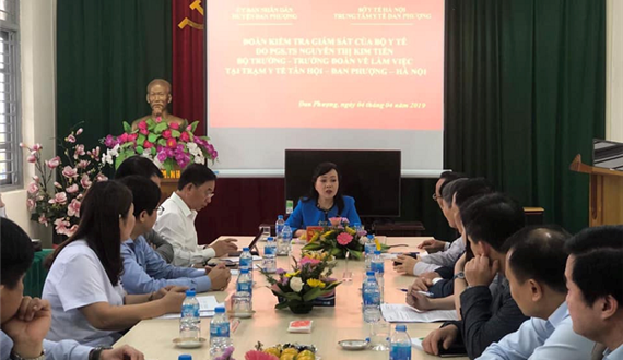 Bộ Trưởng Bộ Y tế Nguyễn Thị Kim Tiến làm việc với huyện Đan Phượng