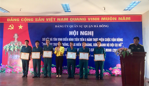 Ban Chỉ huy Quân sự quận Hà Đông sơ kết 5 năm thực hiện Cuộc vận động “Phát huy truyền thống, cống hiến tài năng, xứng danh Bộ đội cụ Hồ”