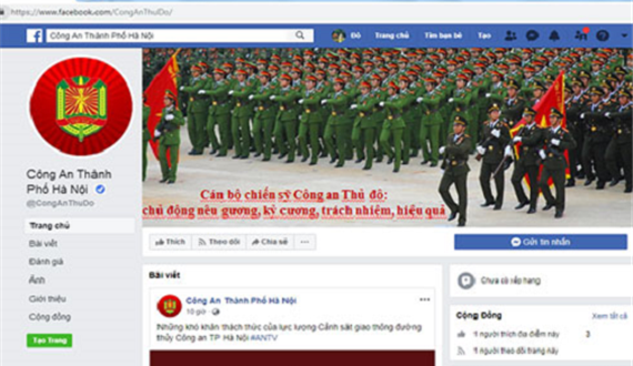 Công an Hà Nội: Triển khai fanpage qua facebook để tiếp nhận thông tin từ người dân