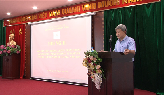 Sở Thông tin và Truyền thông tổ chức Hội nghị phổ biến Luật Phòng chống tham nhũng năm 2018