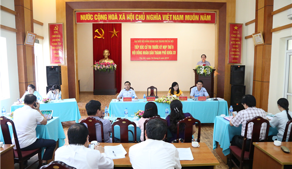 Đại biểu HĐND Thành phố tiếp xúc cử tri quận Tây Hồ