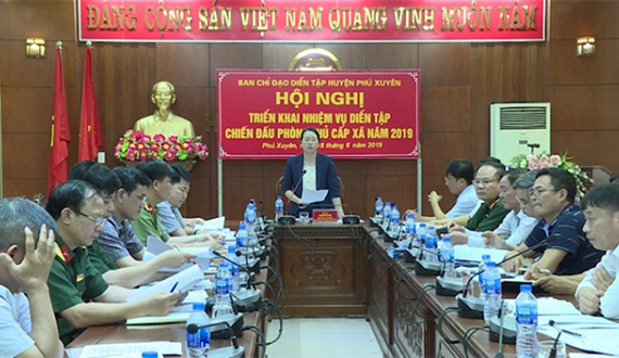 Huyện Phú Xuyên chuẩn bị tốt công tác diễn tập chiến đấu, phòng thủ cấp xã năm 2019