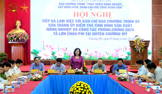 Phó Bí thư Thường trực Thành ủy: Huy động mọi nguồn lực để dập dịch tả lợn châu Phi