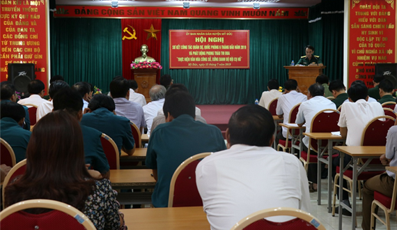 Huyện Mỹ Đức: Sơ kết công tác quân sự, quốc phòng 6 tháng đầu năm 2019
