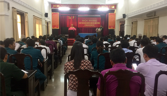 Đảng uỷ quân sự huyện Sóc Sơn quán triệt nghị quyết lãnh đạo  thực hiện nhiệm vụ 6 tháng cuối năm 2019