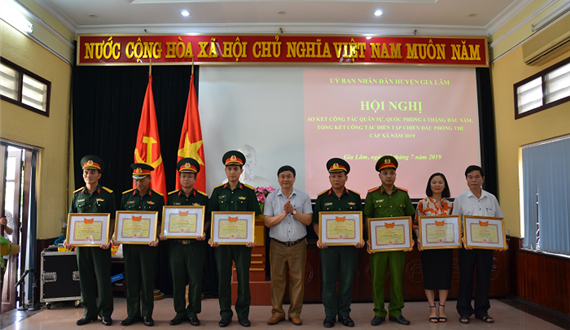 Huyện Gia Lâm: Sơ kết công tác quân sự, quốc phòng 6 tháng đầu năm 2019