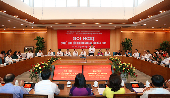 Cụm thi đua 5 Thành phố trực thuộc Trung ương sơ kết giao ước thi đua 6 tháng đầu năm 2019: “Thi đua là gieo trồng, khen thưởng là thu hoạch”
