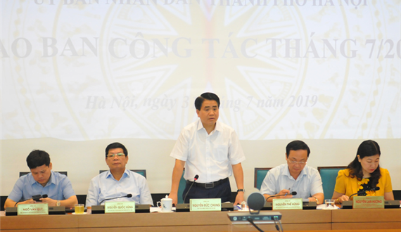 UBND thành phố Hà Nội giao ban công tác tháng 7/2019