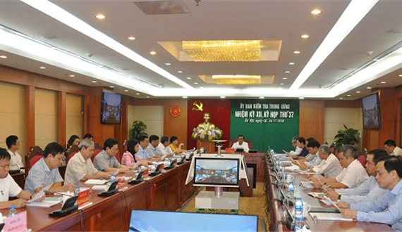 Thông cáo báo chí Kỳ họp 37 của Ủy ban Kiểm tra Trung ương